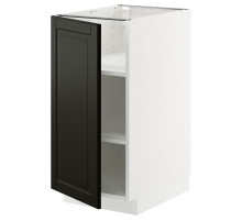 Szafka st/półki, biały/Bodbyn czarny METOD 995.790.49