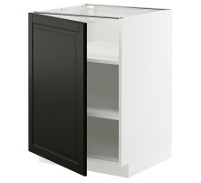Szafka st/półki, biały/Bodbyn czarny METOD 995.790.92