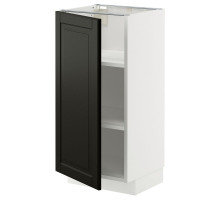 Szafka st/półki, biały/Bodbyn czarny METOD 995.791.34