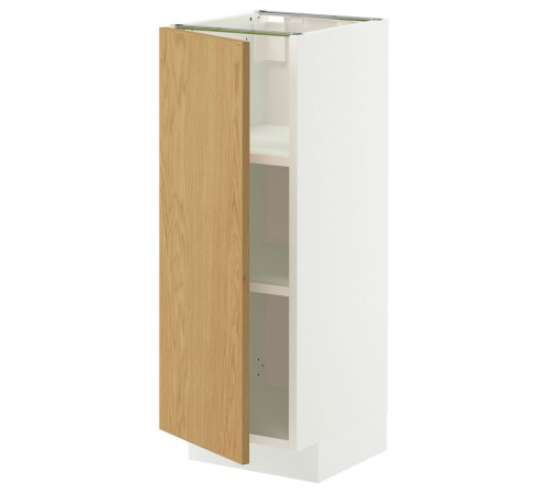 Szafka st/półki, biały/Sinarp okl dęb METOD 996.005.88