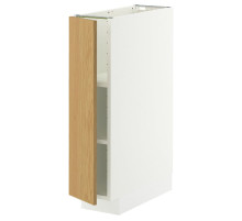 Szafka st/półki, biały/Sinarp okl dęb METOD 996.008.47