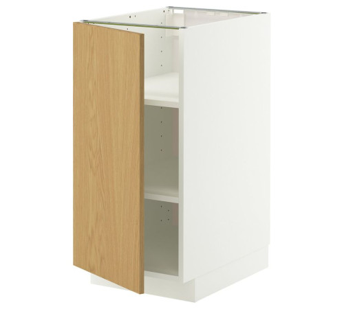 Szafka st/półki, biały/Sinarp okl dęb METOD 996.010.45