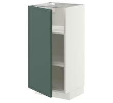 Szafka st/półki, biały/Aspudden ciemny szarozielony METOD 996.044.97