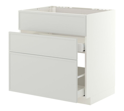 Sz stj zl+3fr/2szu, biały/Aspudden jasnoszary METOD / MAXIMERA 996.059.20