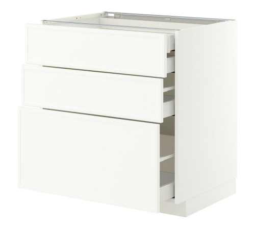 Sz stj 3fr/2n/śr/w szu, biały/Aspudden matowy biały METOD / MAXIMERA 996.242.97
