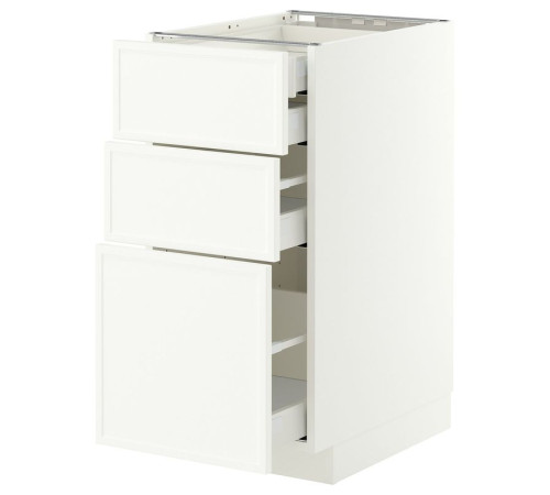 Sz stj 3fr/2n/śr/w szu, biały/Aspudden matowy biały METOD / MAXIMERA 996.243.39
