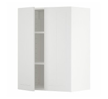 Szafka ścienna z półkami/2 drzwi, biały/Stensund biały METOD 094.631.66