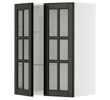 Sza śc pół/2 szkl drz, biały/Bodbyn czarny METOD 095.789.59