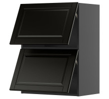 Настенный шкаф, 2 дверцы, черно-серый/черный цвет Bodbyn METOD 095.880.10
