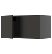 Настенный шкаф/2 дверцы, черно-серый/матовый антрацитовый Nickebo METOD 095.887.03