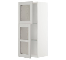 Sza śc pół/2 szkl drz, biały/Lerhyttan jasnoszary METOD 794.591.99