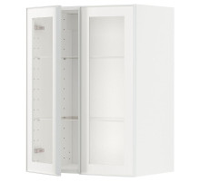 Sza śc pół/2 szkl drz, biały/Hejsta białe szkło przezroczyste METOD 794.905.62