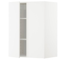 Szafka ścienna z półkami/2 drzwi, biały/Veddinge biały METOD 894.668.49