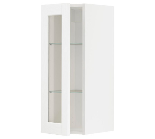 Sza śc pół/szkl drz, biały Enköping/biały imitacja drewna METOD 894.735.00