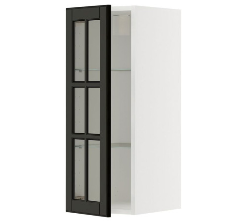 Sza śc pół/szkl drz, biały/Bodbyn czarny METOD 895.790.40