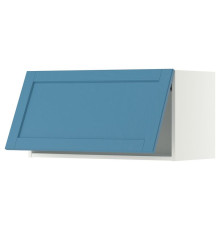 Настенный шкаф горизонтального типа, белый/синий цвет Lerhyttan, МЕТОД 896.007.01