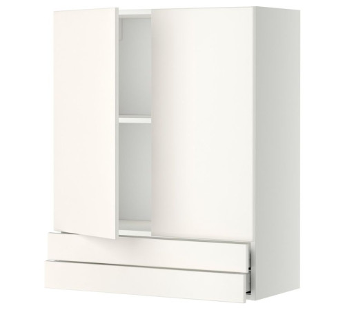 Sza śc 2 drz/2 szuf, biały/Veddinge biały METOD / MAXIMERA 994.573.40