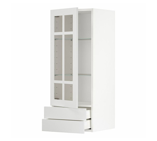 Sza śc szkl drz/2 szu, biały/Stensund biały METOD / MAXIMERA 994.674.38