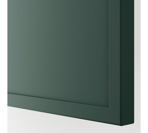 Szafka ścienna z suszarką na naczyn, biały/Aspudden ciemny szarozielony METOD 996.048.31