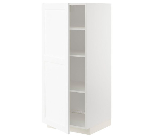 Szafka wysoka/półki, biały Enköping/biały imitacja drewna METOD 094.735.18