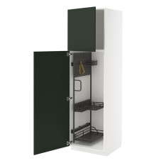 Высокий шкаф/внутренняя мебель для дома, белый/темно-зеленый цвет Havstorp, МЕТОД 395.741.82