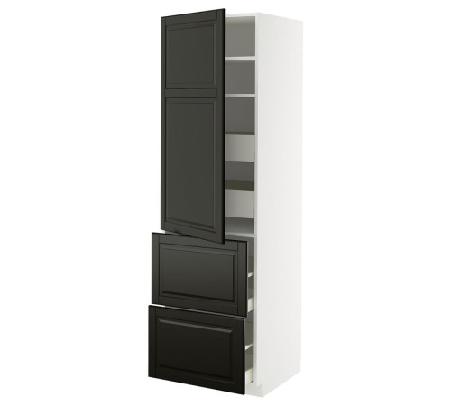 W sz z pół/4 szu/drz/2 fr, biały/Bodbyn czarny METOD / MAXIMERA 395.790.90