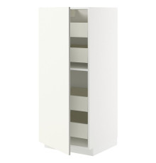 Высокий шкаф с ящиками, белый/Vallstena white METOD / MAXIMERA 495.074.13