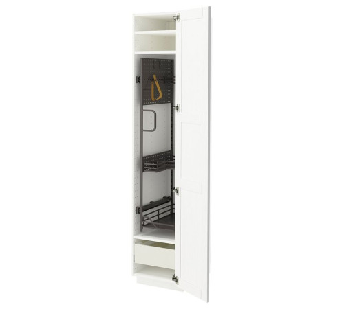 Szafka wysoka/wnętrz gosp, biały Enköping/biały imitacja drewna METOD / MAXIMERA 495.742.33