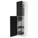 Szafka wysoka/wnętrz gosp, biały/Lerhyttan bejcowane na czarno METOD 595.737.80