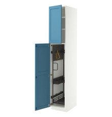 Высокий шкаф/внутренняя мебель для дома, белый/синий цвет Lerhyttan, МЕТОД 596.011.51