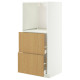 Sza st wys pie/2szu, biały/Sinarp okl dęb METOD / MAXIMERA 696.008.44