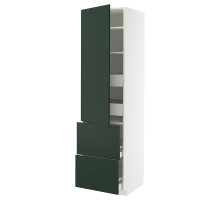 W sz z pół/4 szu/drz/2 fr, biały/Havstorp głęboki zielony METOD / MAXIMERA 995.569.86