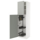 Szafka wysoka/wnętrz gosp, biały/Havstorp jasnoszary METOD 995.742.16