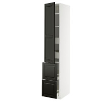 W sz z pół/4 szu/drz/2 fr, biały/Bodbyn czarny METOD / MAXIMERA 995.788.94