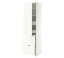 W sz z pół/4 szu/drz/2 fr, biały/Aspudden matowy biały METOD / MAXIMERA 996.247.87