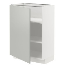 Szafka st/półki, biały/Havstorp jasnoszary METOD 095.384.02