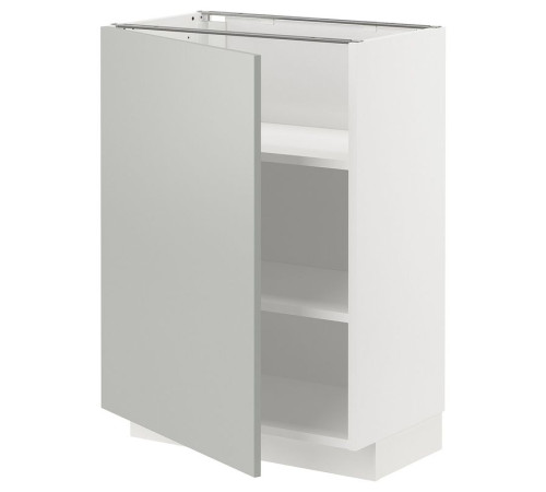 Szafka st/półki, biały/Havstorp jasnoszary METOD 095.384.02