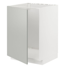 Szafka pod zlew, biały/Havstorp jasnoszary METOD 095.389.73