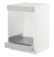 Sza stj na płyt+piek z szuf, biały/Lerhyttan jasnoszary METOD / MAXIMERA 592.697.08