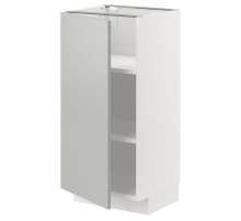 Szafka st/półki, biały/Havstorp jasnoszary METOD 695.383.81