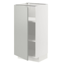 Szafka st/półki, biały/Havstorp jasnoszary METOD 695.383.81