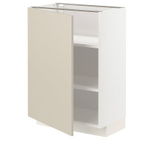 Szafka st/półki, biały/Havstorp beżowy METOD 794.629.98