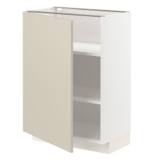 Szafka st/półki, biały/Havstorp beżowy METOD 794.629.98