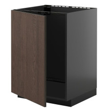 Szafka pod zlew, czarnoszary/Sinarp brązowy METOD 895.883.32