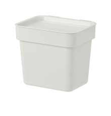 Корзина с крышкой, светло-серый HÅLLBAR 904.321.94