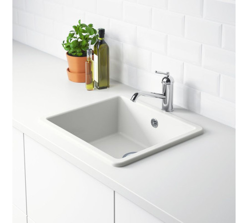 Zlew wpuszczany, 1 komora, biały HAVSEN 392.537.13