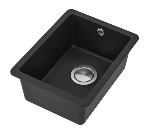 Встраиваемая мойка, 1 чаша, черно-кварцевая композитная KILSVIKEN 693.370.28