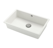 Zlew wpuszczany, 1 komora, biały kompozyt kwarcowy KILSVIKEN 995.903.96