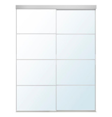 Kombinacja drzwi przesuwnych, aluminium/lustro SKYTTA / AULI 095.758.47