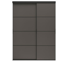 Kombinacja drzwi przesuwnych, czarny/2str ciemnoszary SKYTTA / MEHAMN 294.995.84